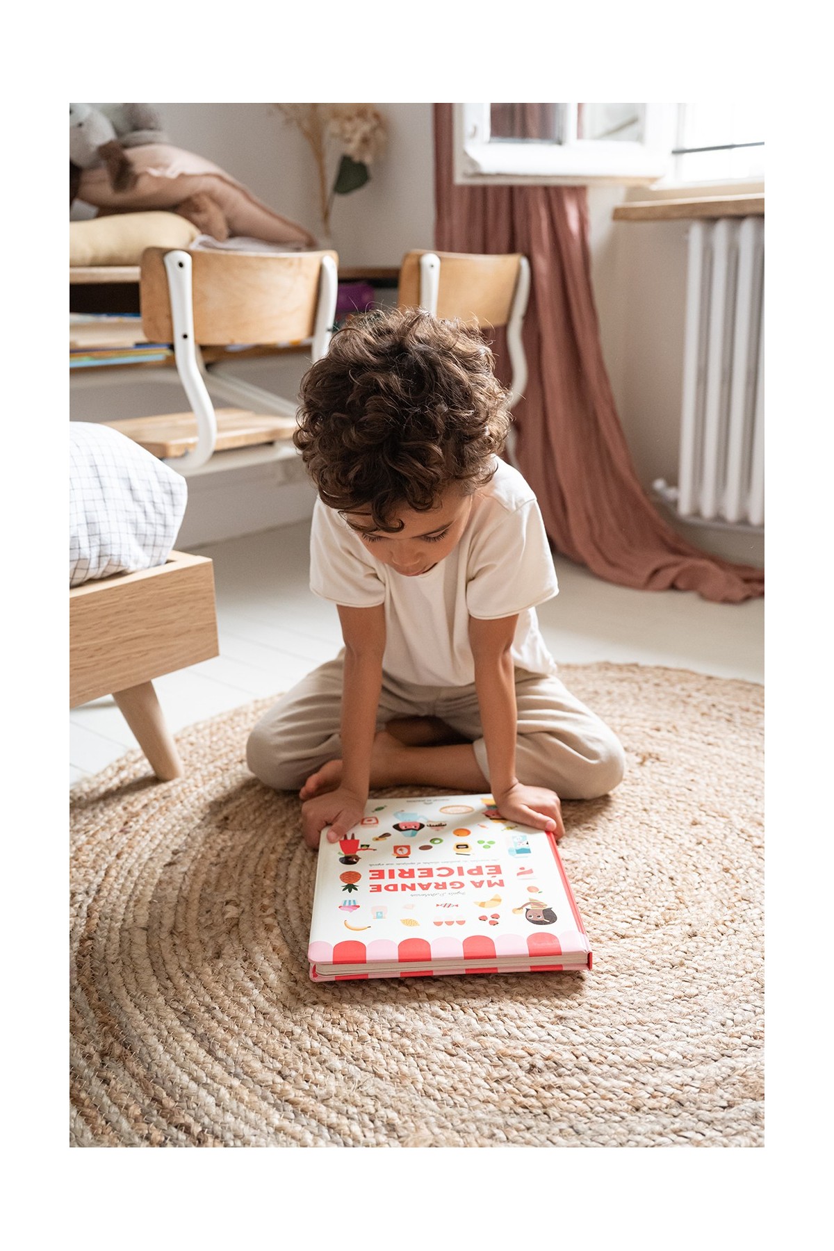 Livre d'éveil illustré pour bébés, enfants - Ma petite épicerie