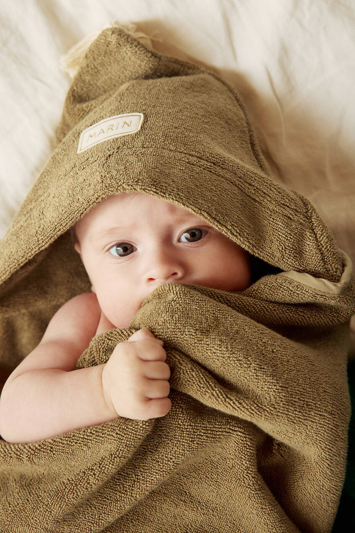 cape de bain éponge pour bébé personnalisable