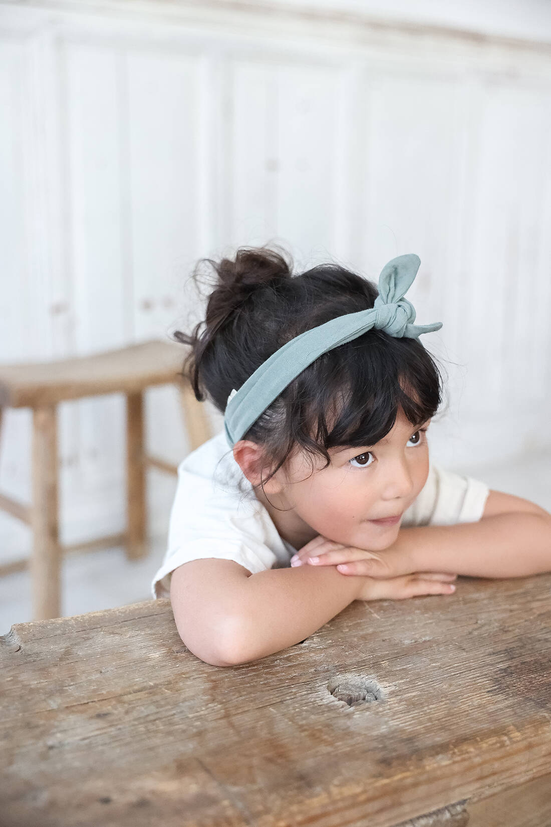 bandeau en gaze de coton élastiqué pour bébé