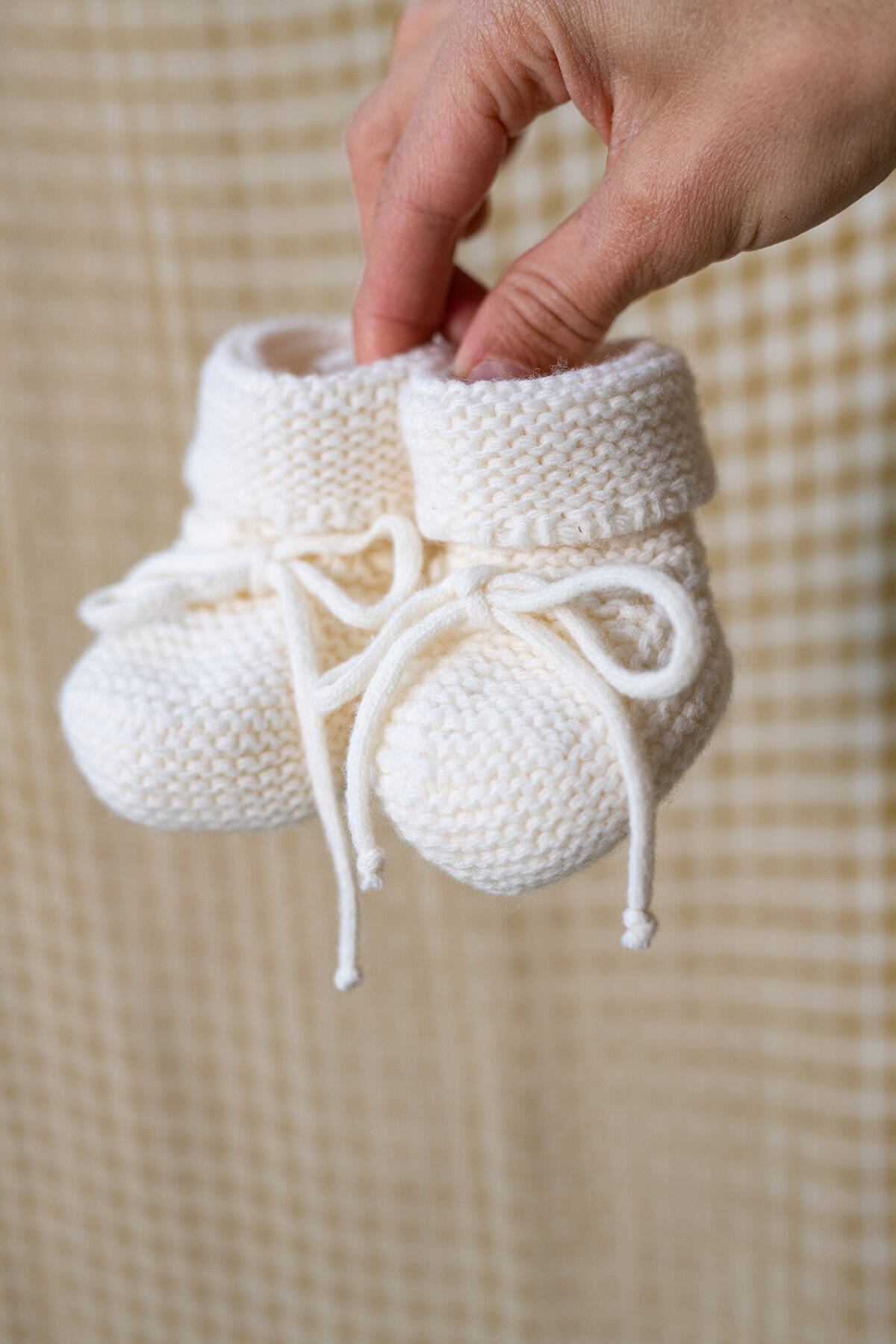 chaussons tricotés pour bébé uni