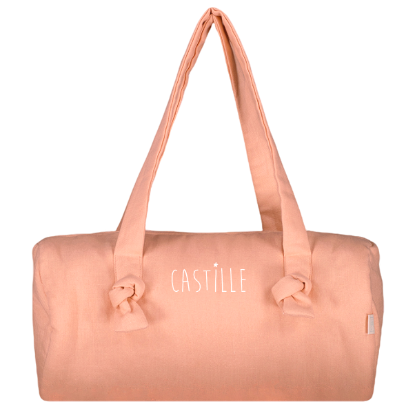 sac bowling en lin personnalisé pour bébé