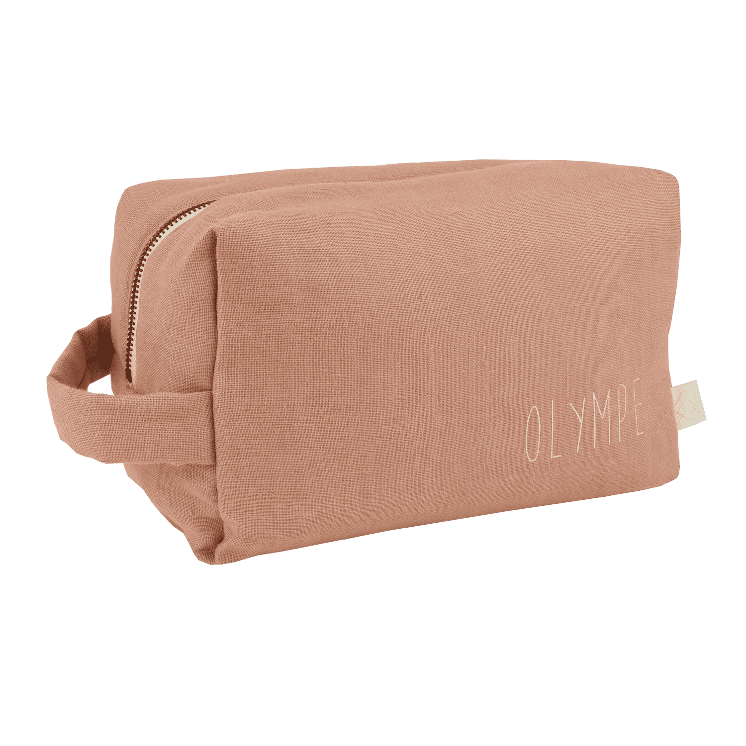 trousse de toilette personnalisée en lin pour bébé