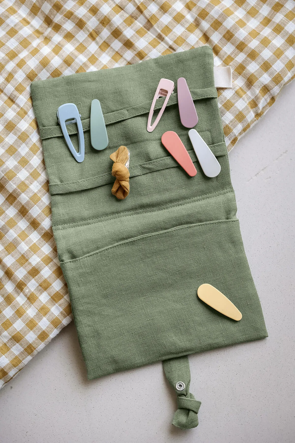 trousse de toilette en lin personnalisé pour enfant