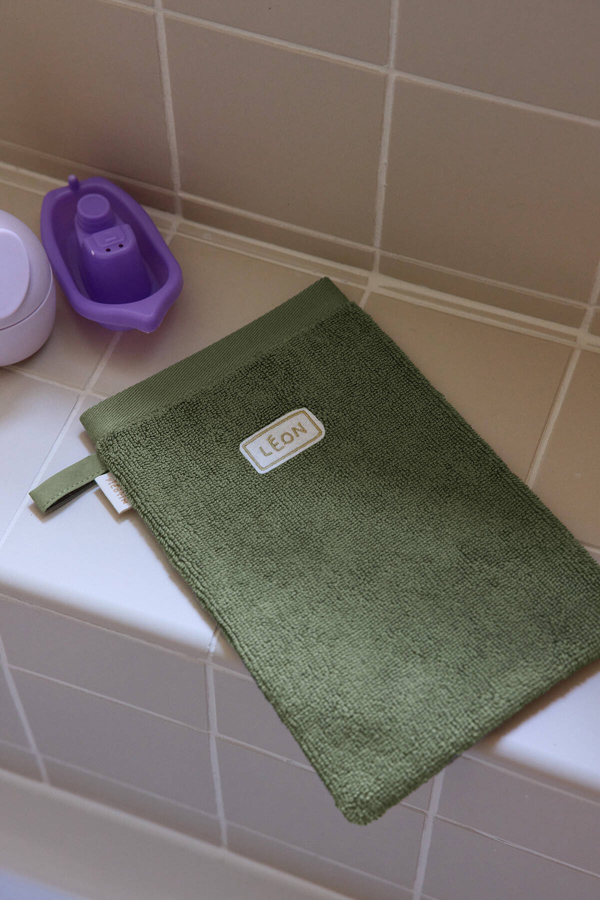 trousse de toilette personnalisée en lin pour enfant