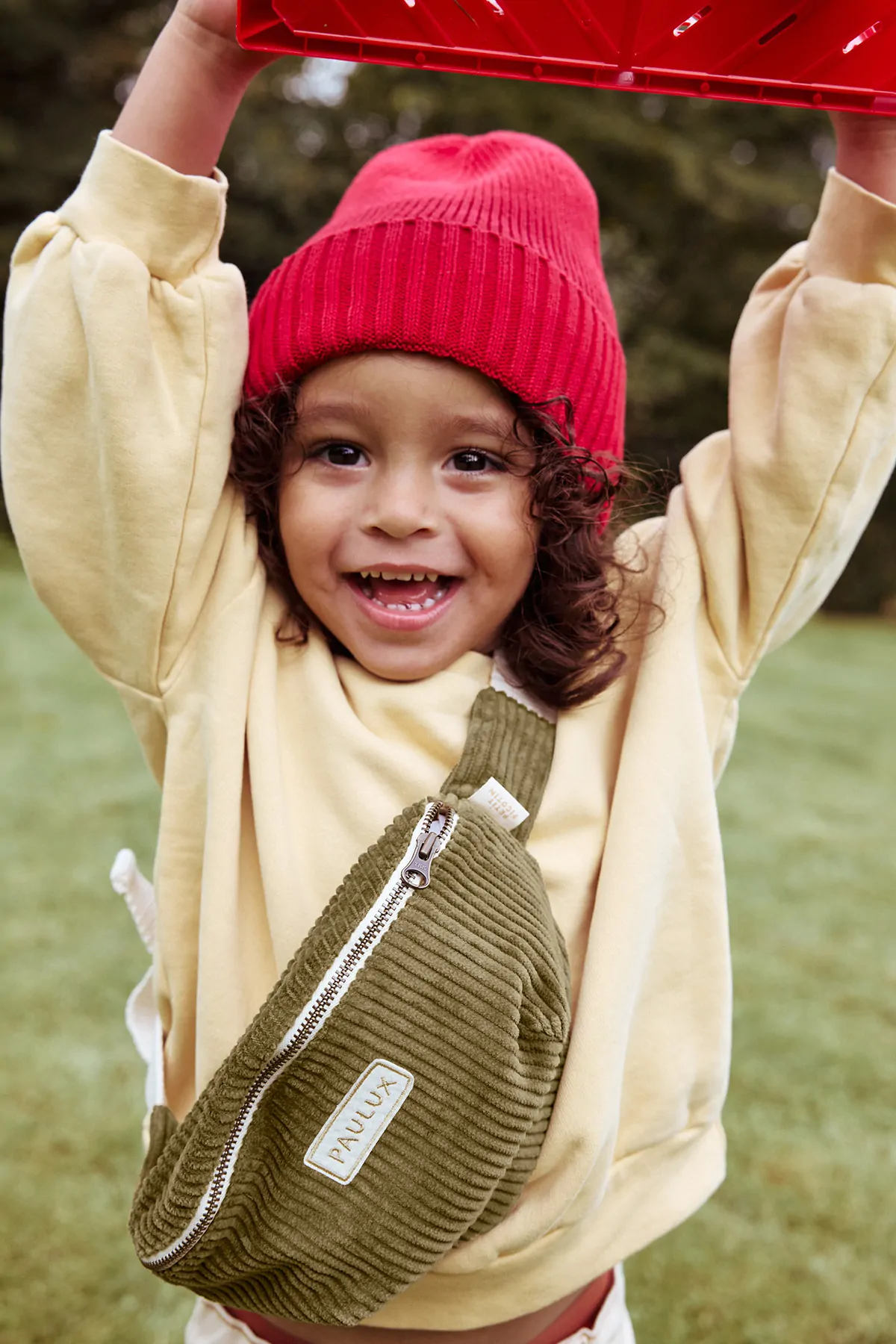 sac banane en velours pour enfant personnalisé