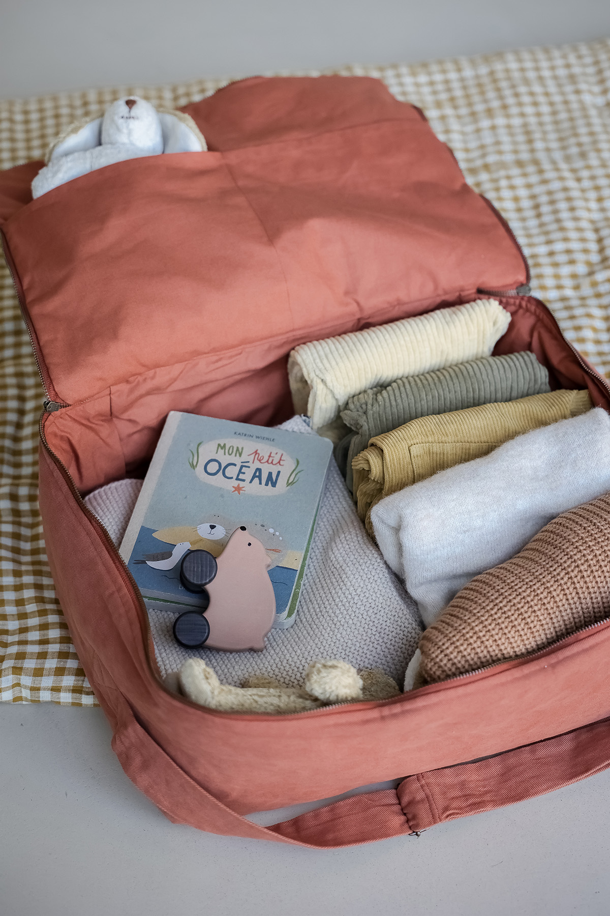 grand valise en coton valise de maternité pour bébé et personnalisée