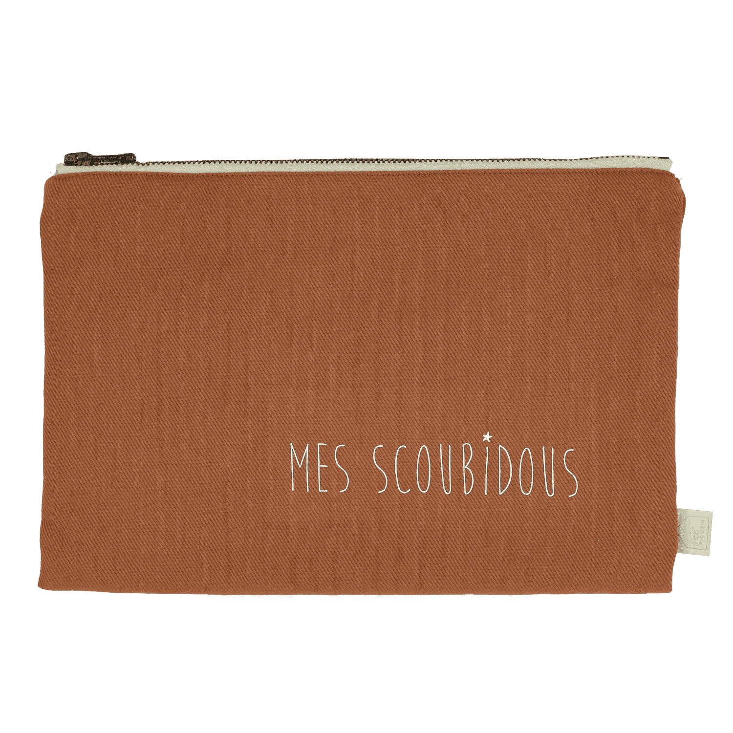 grande pochette à zip et personnalisée pour ranger scoubidous des enfants