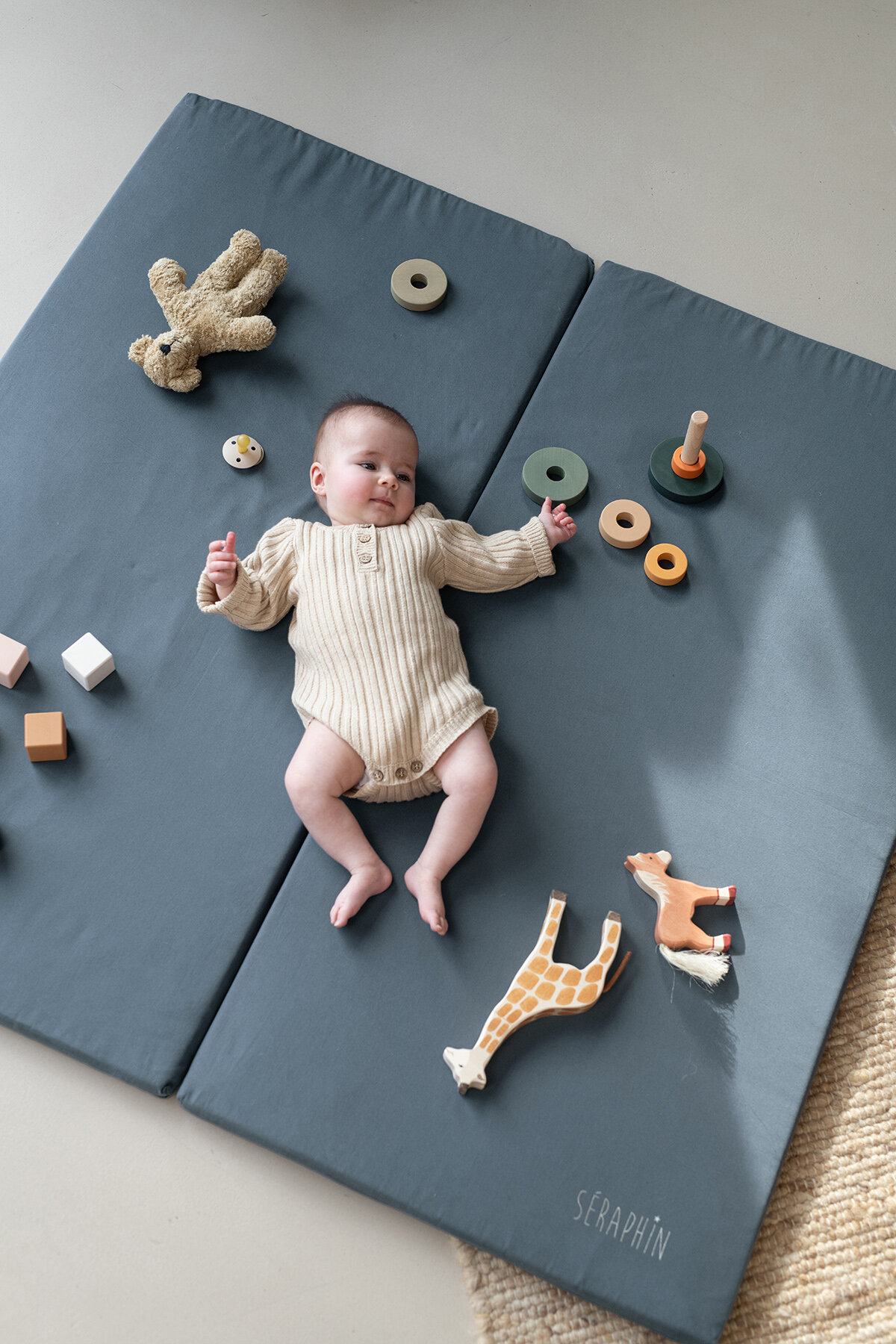 joli grand tapis d'éveil pour bébé personnalisable