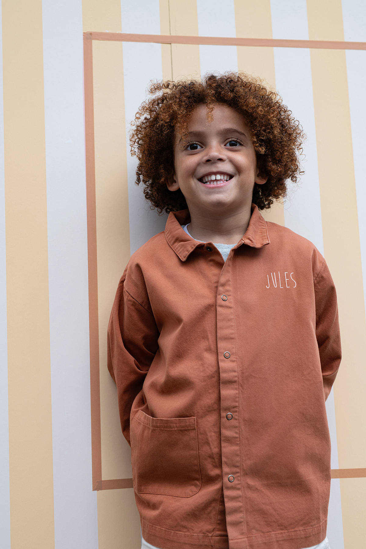 blouse personnalisée à manches école enfant